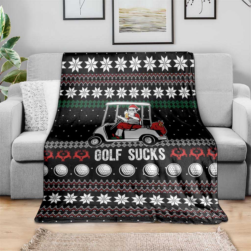 Golf Sucks Christmas Blanket Xmas Holiday Patterns - Wonder Print Shop