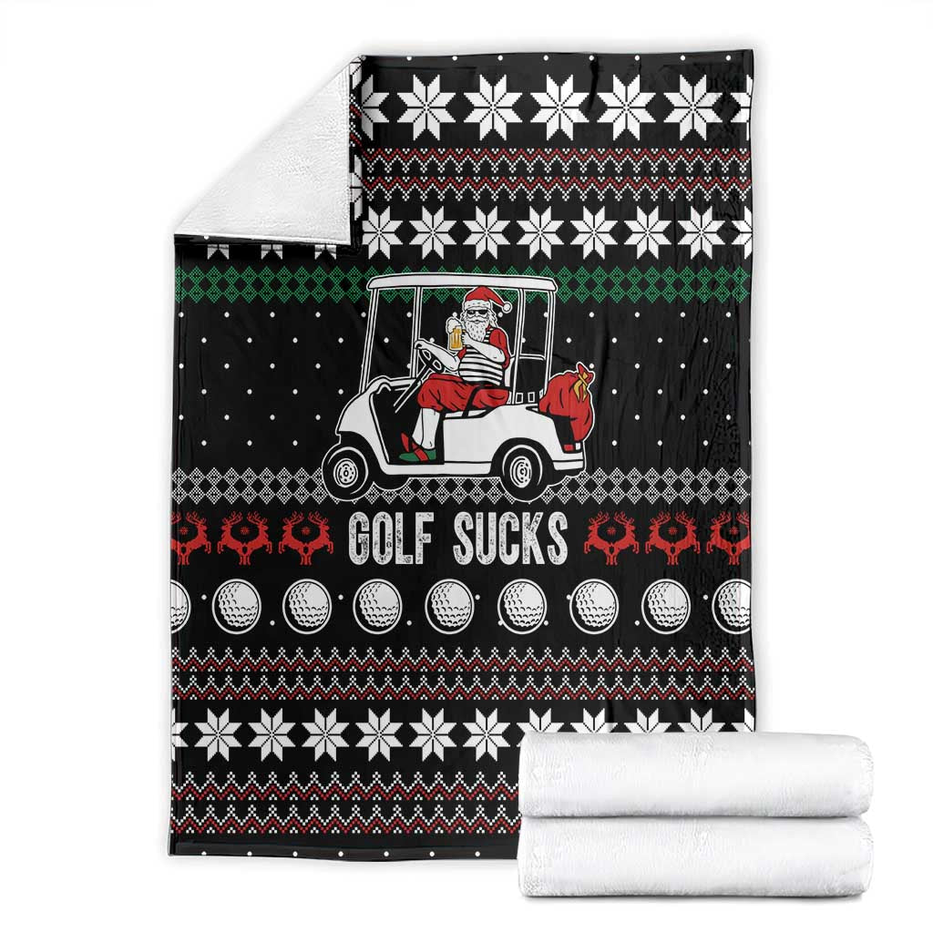 Golf Sucks Christmas Blanket Xmas Holiday Patterns - Wonder Print Shop