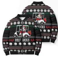 Golf Sucks Christmas Bomber Puffer Jacket Xmas Holiday Patterns - Wonder Print Shop