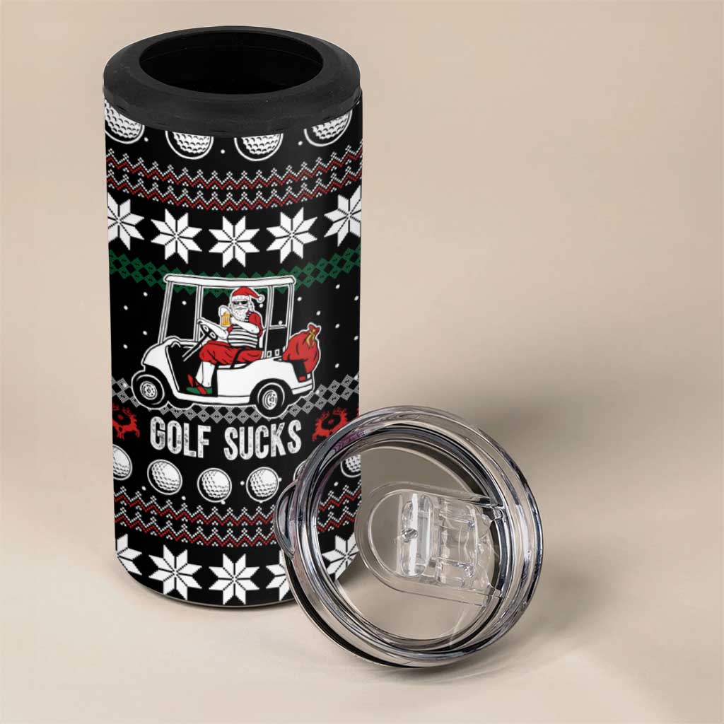 Golf Sucks Christmas 4 in 1 Can Cooler Tumbler Xmas Holiday Patterns - Wonder Print Shop