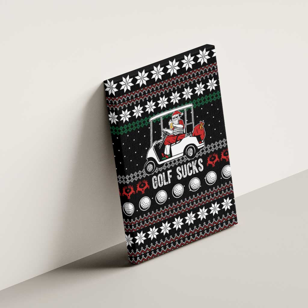 Golf Sucks Christmas Canvas Wall Art Xmas Holiday Patterns - Wonder Print Shop