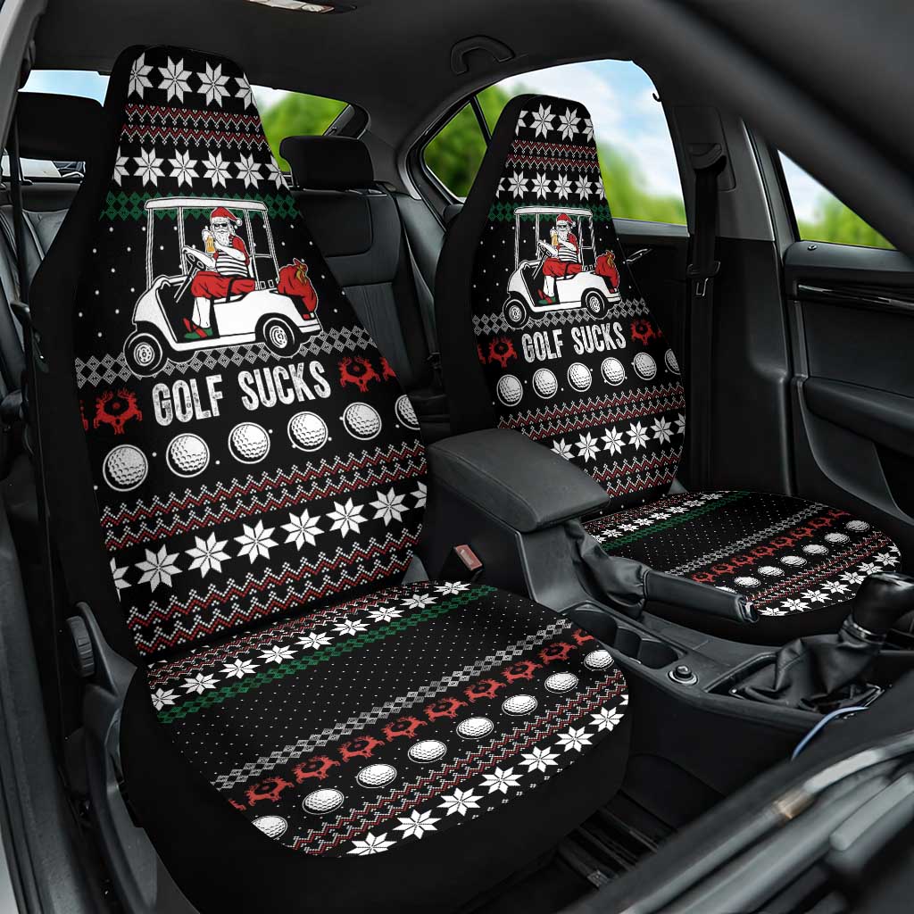 Golf Sucks Christmas Car Seat Cover Xmas Holiday Patterns - Wonder Print Shop