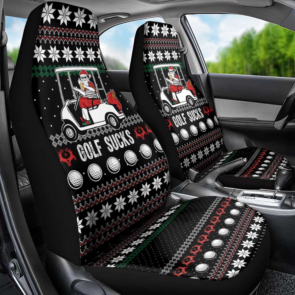 Golf Sucks Christmas Car Seat Cover Xmas Holiday Patterns - Wonder Print Shop
