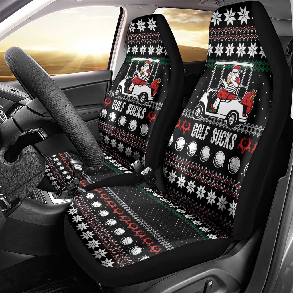 Golf Sucks Christmas Car Seat Cover Xmas Holiday Patterns - Wonder Print Shop