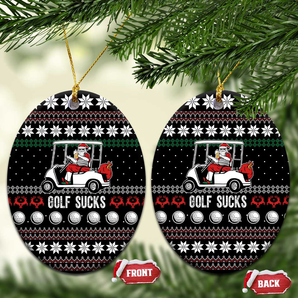 Golf Sucks Christmas Ceramic Ornament Xmas Holiday Patterns - Wonder Print Shop