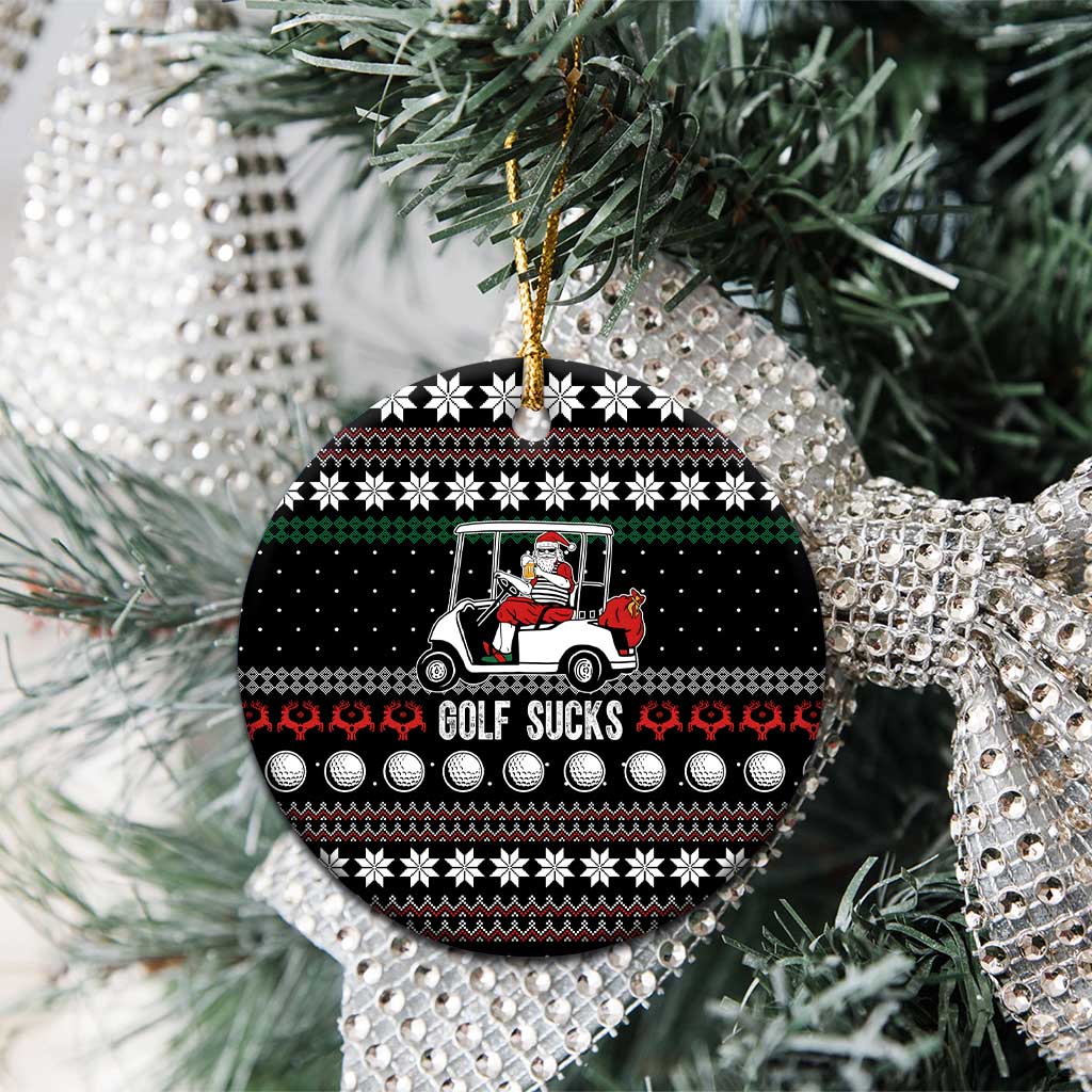Golf Sucks Christmas Ceramic Ornament Xmas Holiday Patterns - Wonder Print Shop