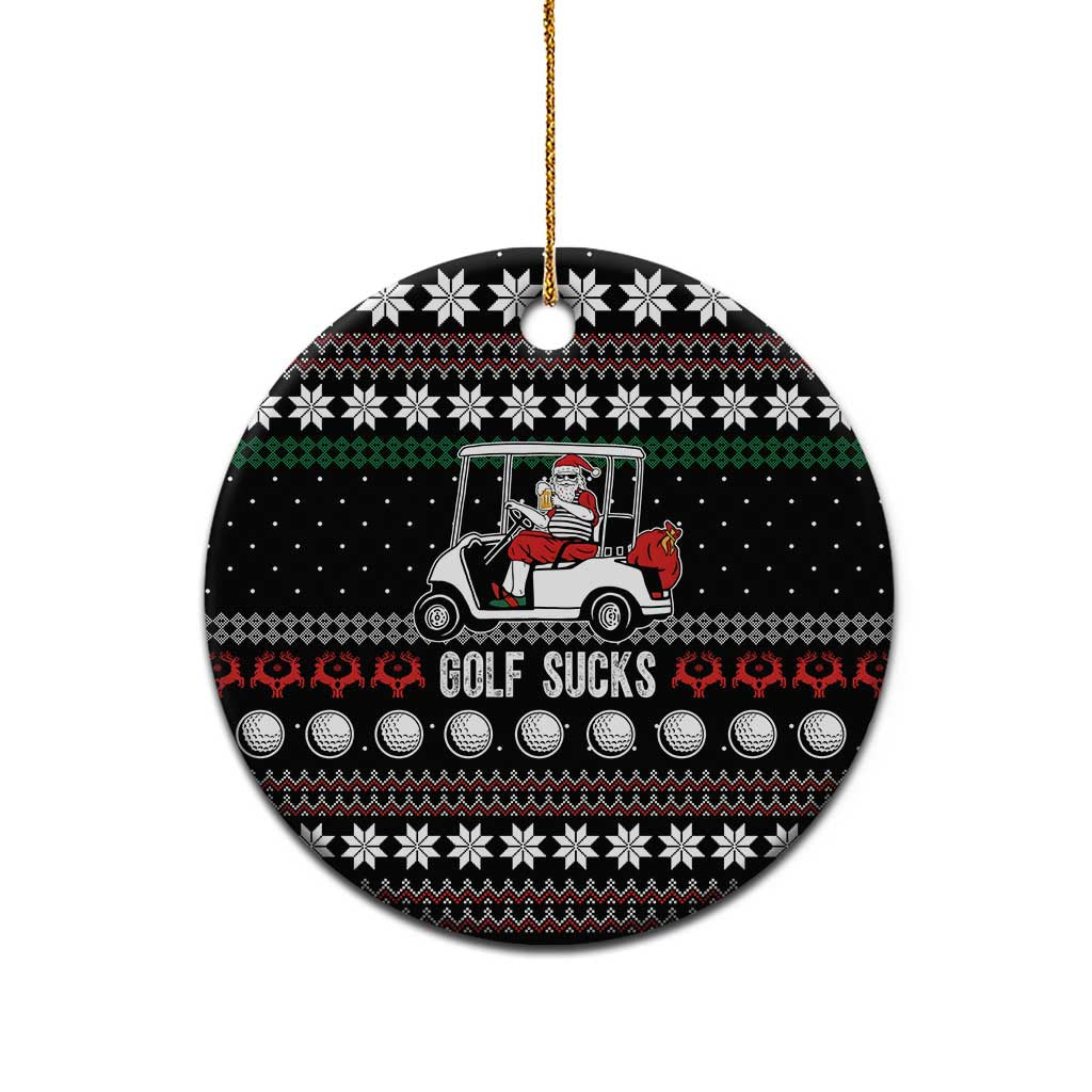 Golf Sucks Christmas Ceramic Ornament Xmas Holiday Patterns - Wonder Print Shop