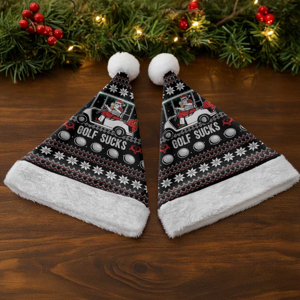 Golf Sucks Christmas Santa Hat Xmas Holiday Patterns - Wonder Print Shop