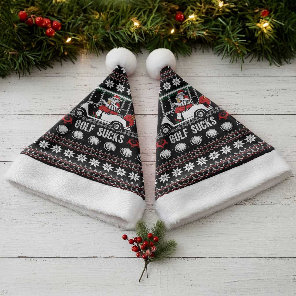 Golf Sucks Christmas Santa Hat Xmas Holiday Patterns - Wonder Print Shop