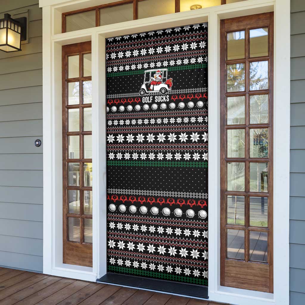 Golf Sucks Christmas Door Cover Xmas Holiday Patterns - Wonder Print Shop