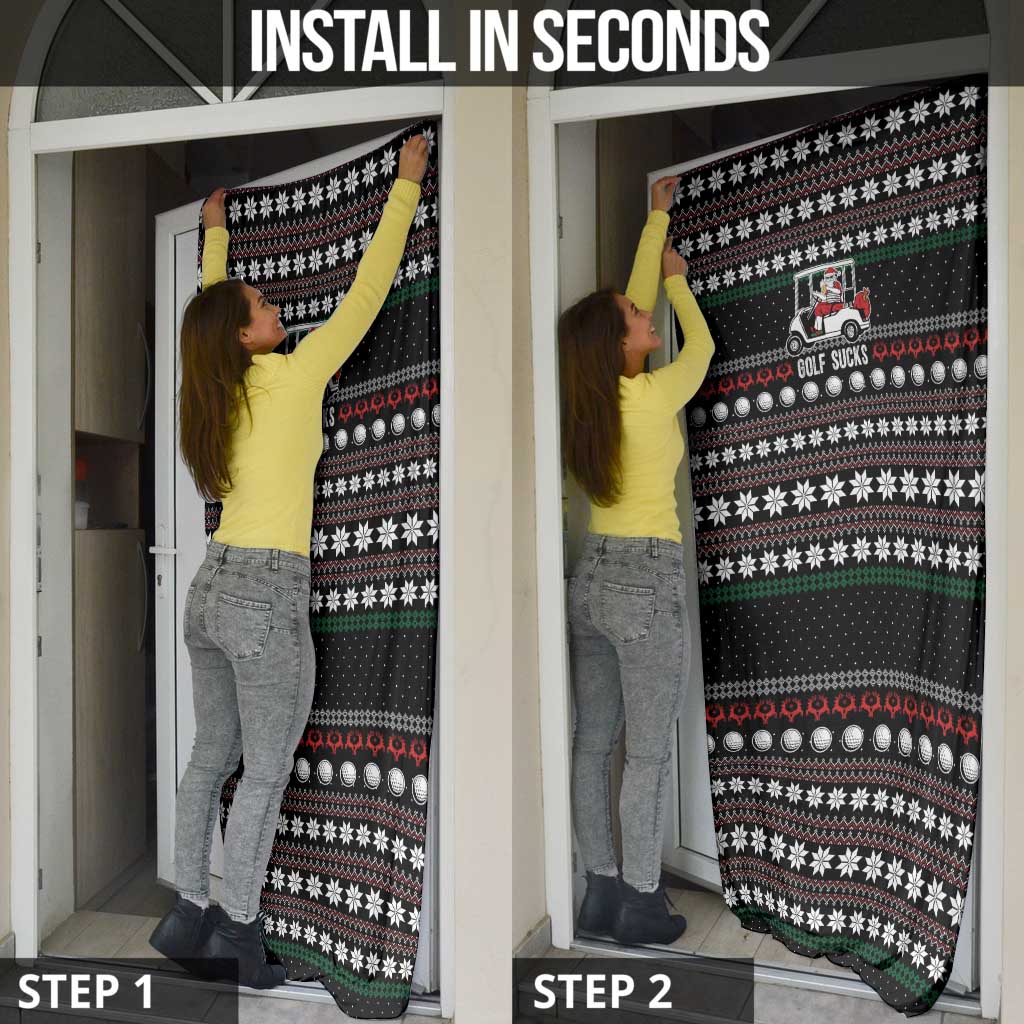 Golf Sucks Christmas Door Cover Xmas Holiday Patterns - Wonder Print Shop