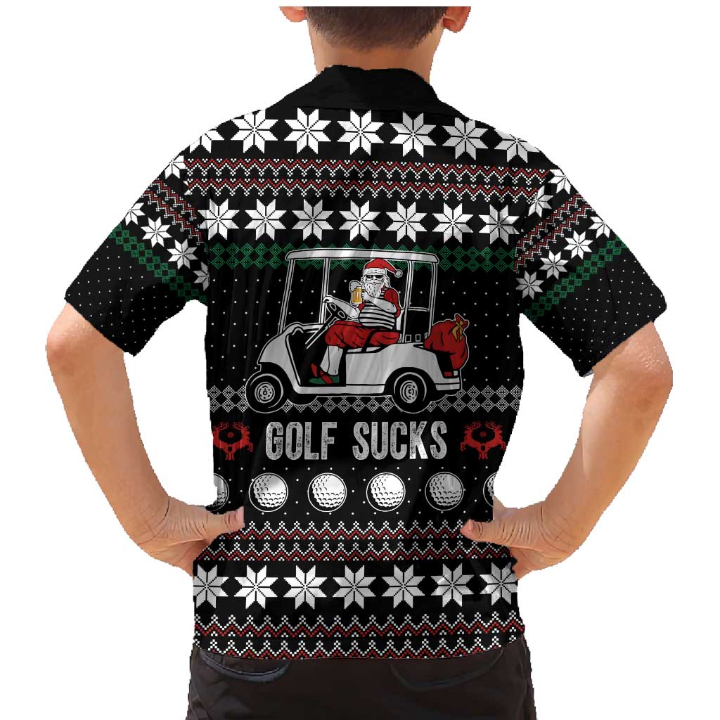 Golf Sucks Christmas Family Matching Mermaid Dress and Hawaiian Shirt Xmas Holiday Patterns - Wonder Print Shop