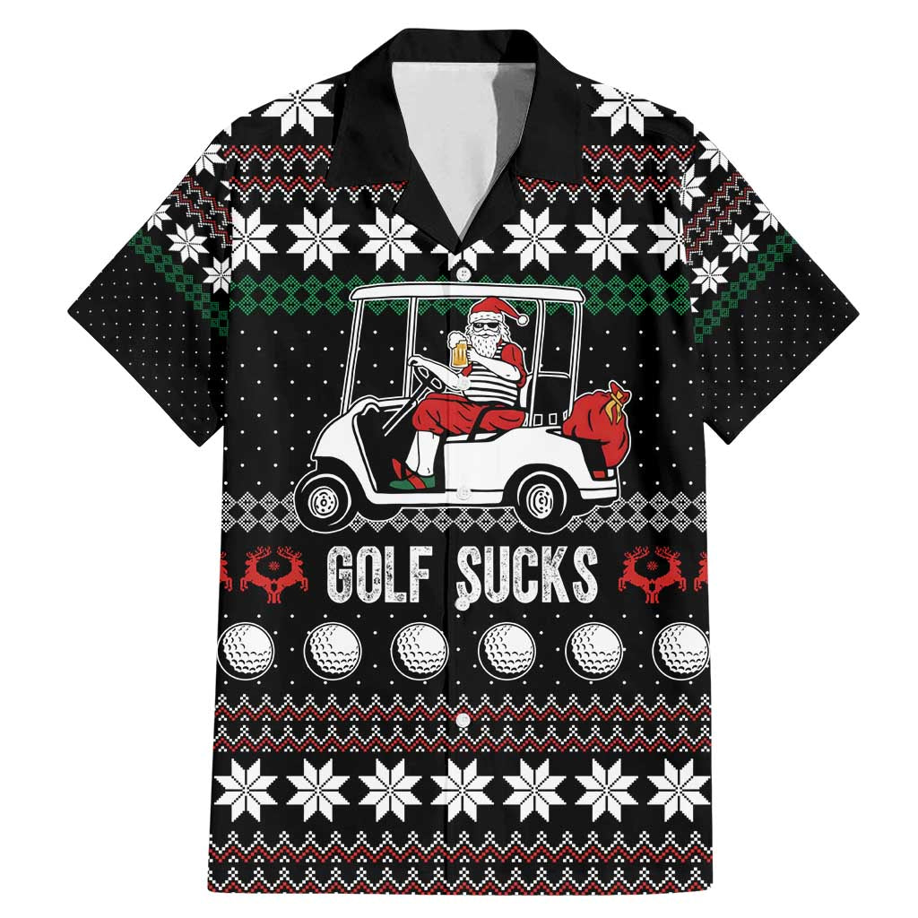 Golf Sucks Christmas Family Matching Mermaid Dress and Hawaiian Shirt Xmas Holiday Patterns - Wonder Print Shop