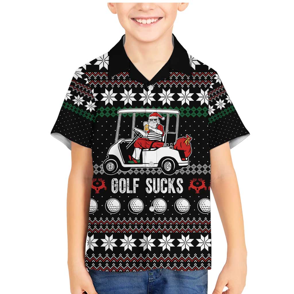 Golf Sucks Christmas Family Matching Mermaid Dress and Hawaiian Shirt Xmas Holiday Patterns - Wonder Print Shop