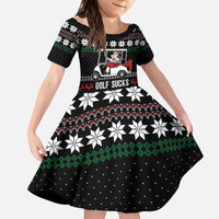 Golf Sucks Christmas Family Matching Off The Shoulder Long Sleeve Dress and Hawaiian Shirt Xmas Holiday Patterns - Wonder Print Shop