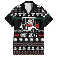 Golf Sucks Christmas Family Matching Off The Shoulder Long Sleeve Dress and Hawaiian Shirt Xmas Holiday Patterns - Wonder Print Shop