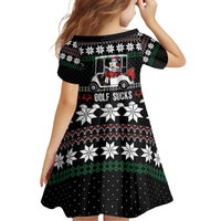 Golf Sucks Christmas Family Matching Off Shoulder Short Dress and Hawaiian Shirt Xmas Holiday Patterns - Wonder Print Shop