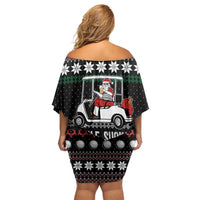 Golf Sucks Christmas Family Matching Off Shoulder Short Dress and Hawaiian Shirt Xmas Holiday Patterns - Wonder Print Shop
