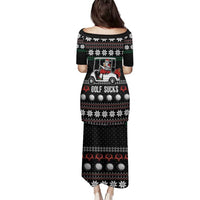 Golf Sucks Christmas Family Matching Puletasi and Hawaiian Shirt Xmas Holiday Patterns - Wonder Print Shop