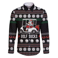 Golf Sucks Christmas Family Matching Short Sleeve Bodycon Dress and Hawaiian Shirt Xmas Holiday Patterns - Wonder Print Shop