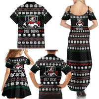 Golf Sucks Christmas Family Matching Summer Maxi Dress and Hawaiian Shirt Xmas Holiday Patterns - Wonder Print Shop