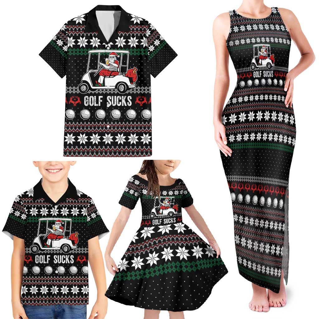 Golf Sucks Christmas Family Matching Tank Maxi Dress and Hawaiian Shirt Xmas Holiday Patterns - Wonder Print Shop