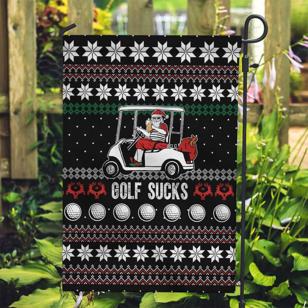 Golf Sucks Christmas Garden Flag Xmas Holiday Patterns - Wonder Print Shop