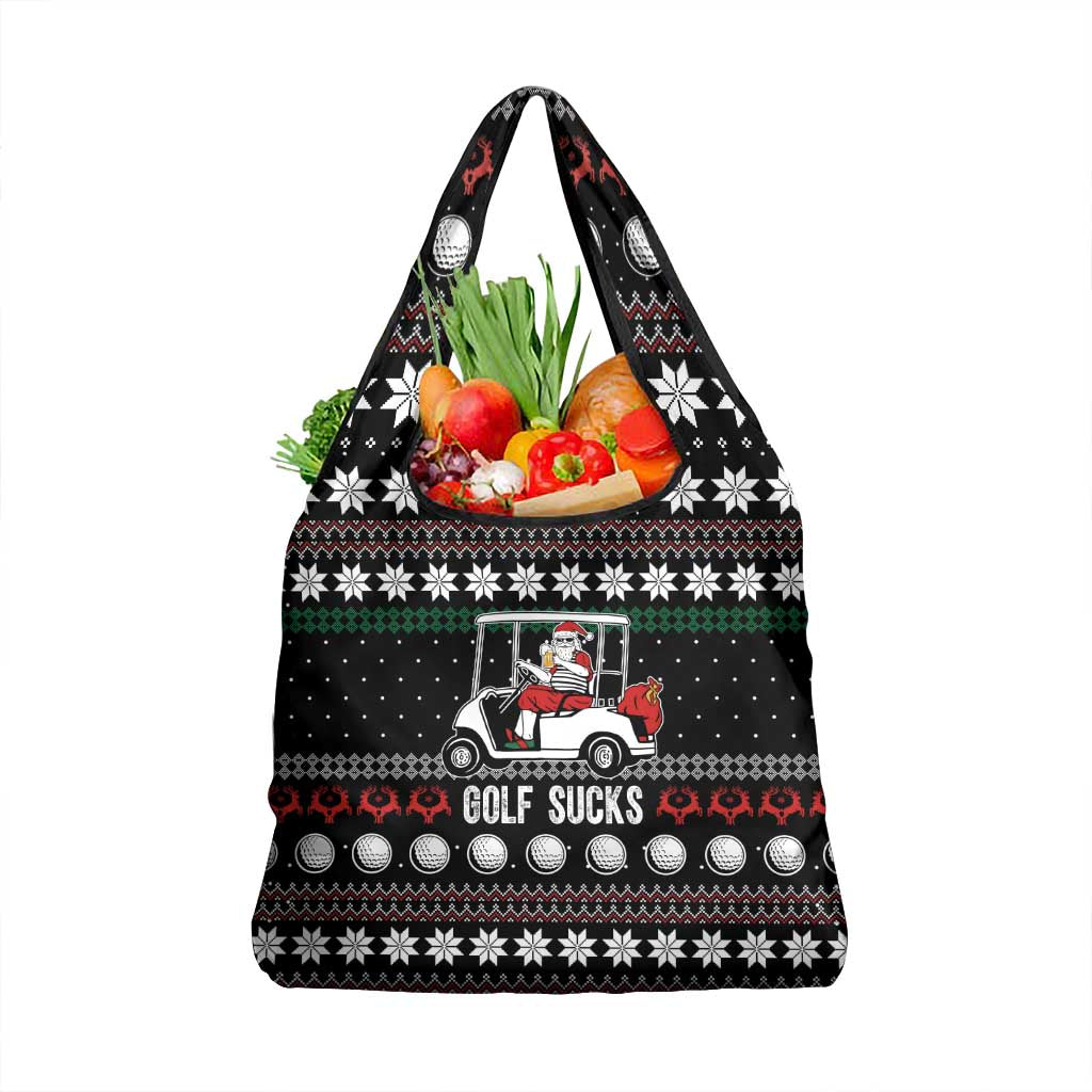 Golf Sucks Christmas Grocery Bag Xmas Holiday Patterns - Wonder Print Shop