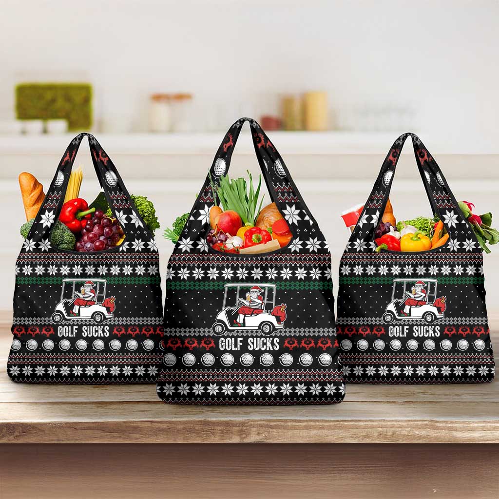 Golf Sucks Christmas Grocery Bag Xmas Holiday Patterns - Wonder Print Shop