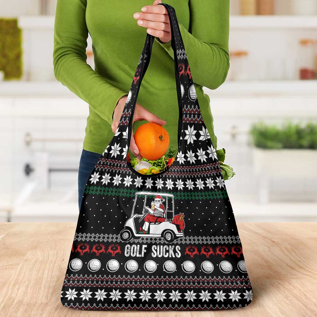 Golf Sucks Christmas Grocery Bag Xmas Holiday Patterns - Wonder Print Shop