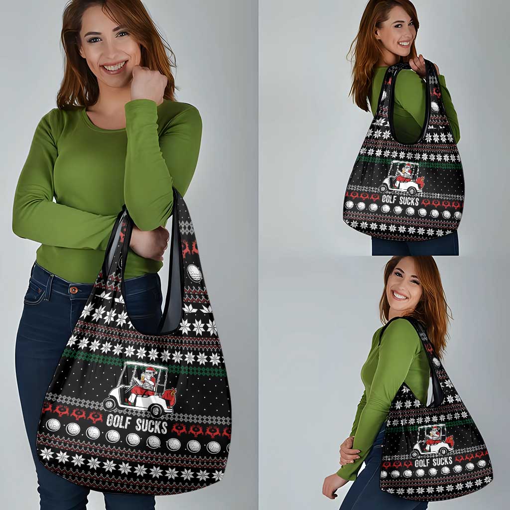 Golf Sucks Christmas Grocery Bag Xmas Holiday Patterns - Wonder Print Shop