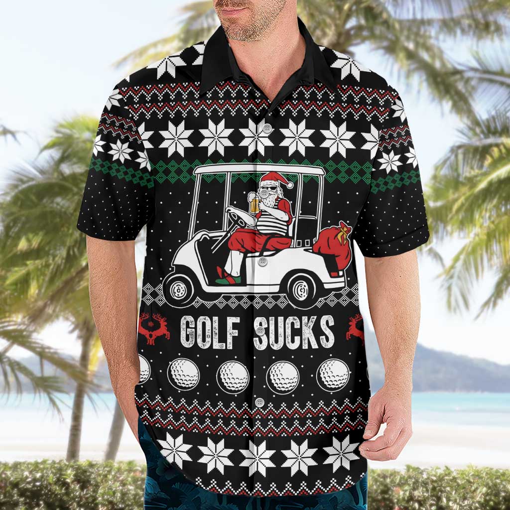 Golf Sucks Christmas Hawaiian Shirt Xmas Holiday Patterns - Wonder Print Shop