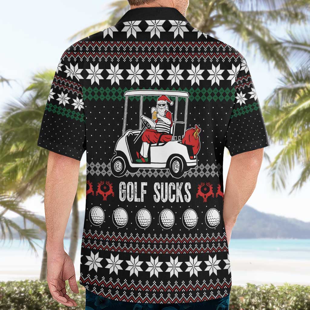 Golf Sucks Christmas Hawaiian Shirt Xmas Holiday Patterns - Wonder Print Shop