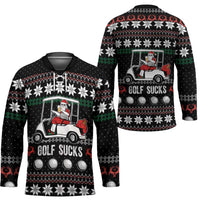 Golf Sucks Christmas Hockey Jersey Xmas Holiday Patterns - Wonder Print Shop