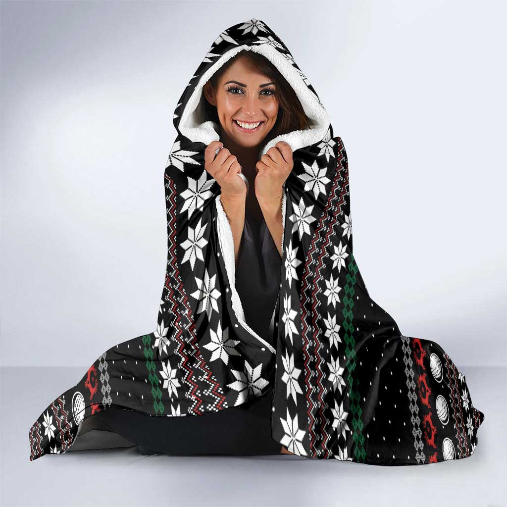 Golf Sucks Christmas Hooded Blanket Xmas Holiday Patterns - Wonder Print Shop