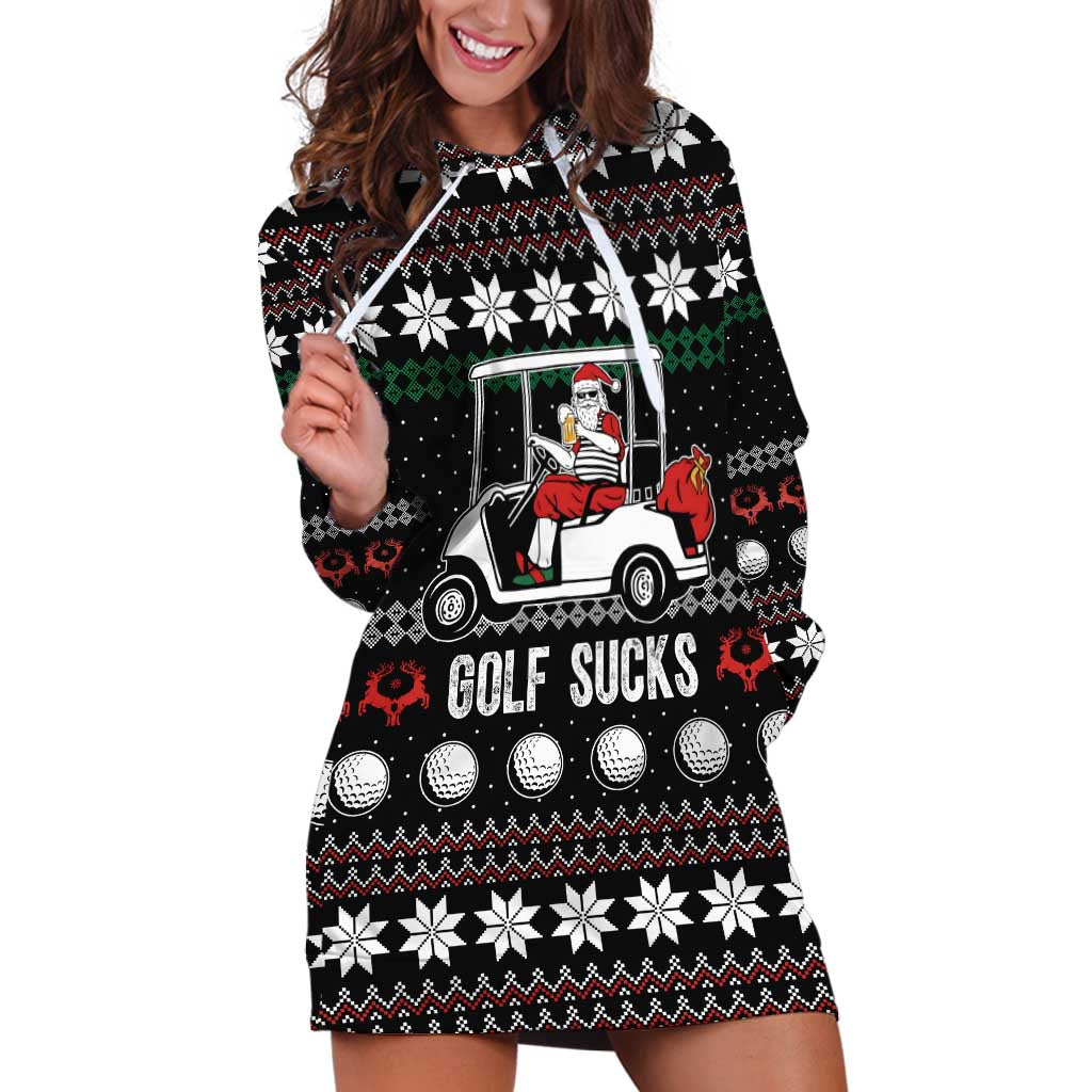 Golf Sucks Christmas Hoodie Dress Xmas Holiday Patterns - Wonder Print Shop