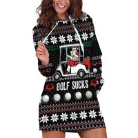 Golf Sucks Christmas Hoodie Dress Xmas Holiday Patterns - Wonder Print Shop