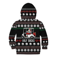 Golf Sucks Christmas Kid Hoodie Xmas Holiday Patterns - Wonder Print Shop