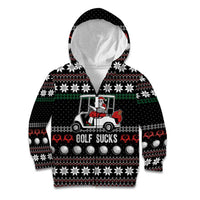 Golf Sucks Christmas Kid Hoodie Xmas Holiday Patterns - Wonder Print Shop