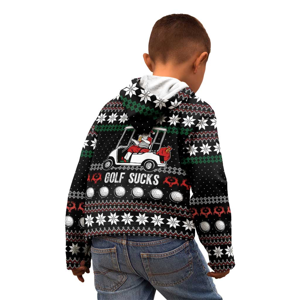 Golf Sucks Christmas Kid Hoodie Xmas Holiday Patterns - Wonder Print Shop