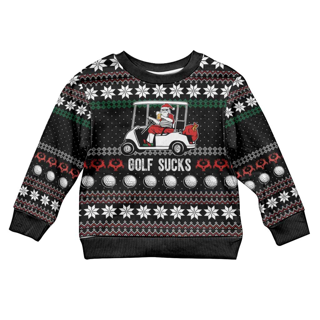 Golf Sucks Christmas Kid Ugly Christmas Sweater Xmas Holiday Patterns - Wonder Print Shop