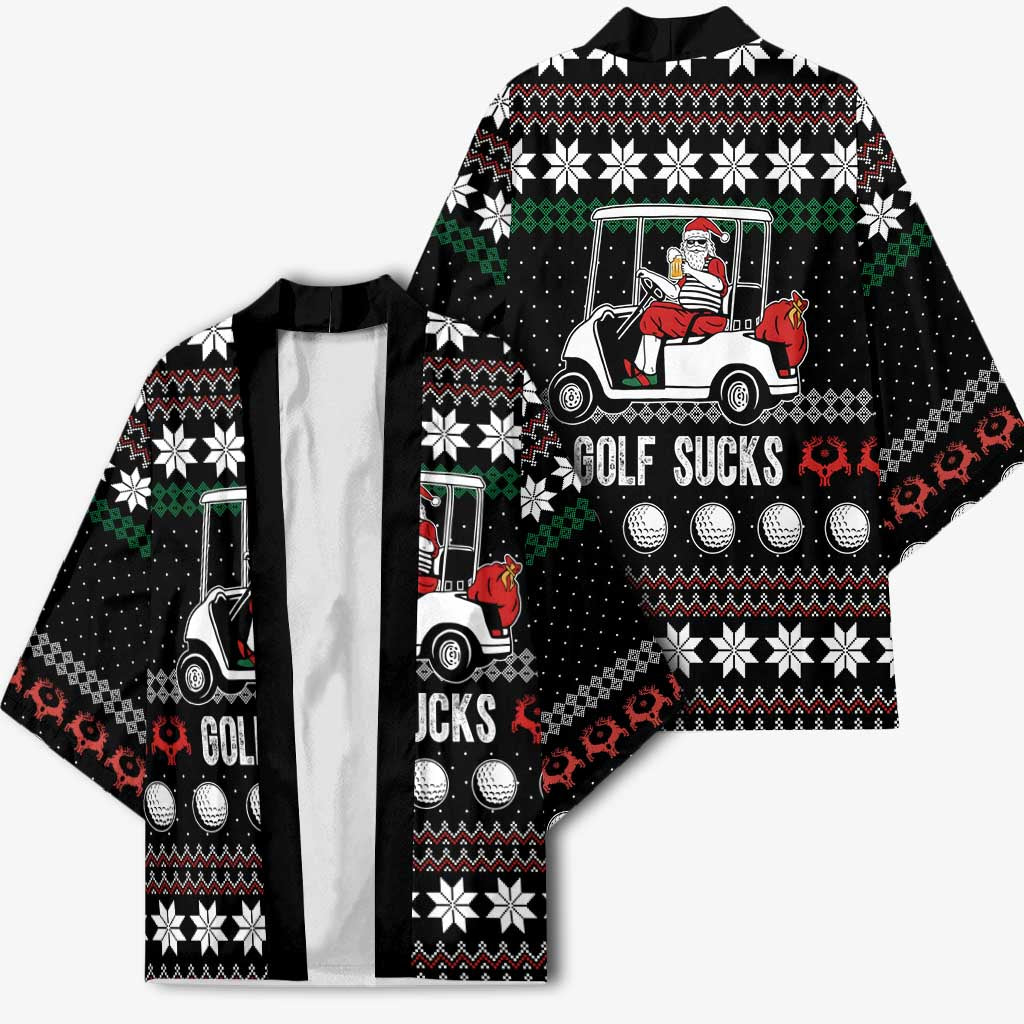 Golf Sucks Christmas Kimono Xmas Holiday Patterns - Wonder Print Shop
