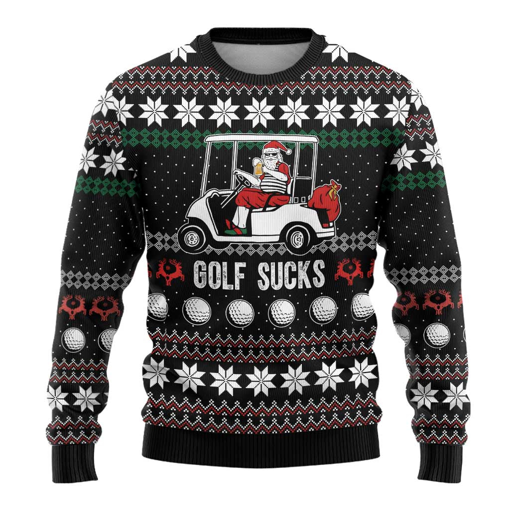 Golf Sucks Christmas Ugly Christmas Sweater Xmas Holiday Patterns - Wonder Print Shop