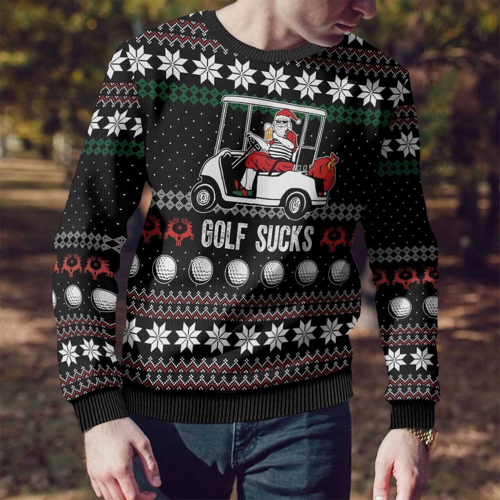Golf Sucks Christmas Ugly Christmas Sweater Xmas Holiday Patterns - Wonder Print Shop