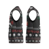 Golf Sucks Christmas Knitted V-Neck Vest Xmas Holiday Patterns - Wonder Print Shop