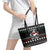 Golf Sucks Christmas Leather Tote Bag Xmas Holiday Patterns - Wonder Print Shop
