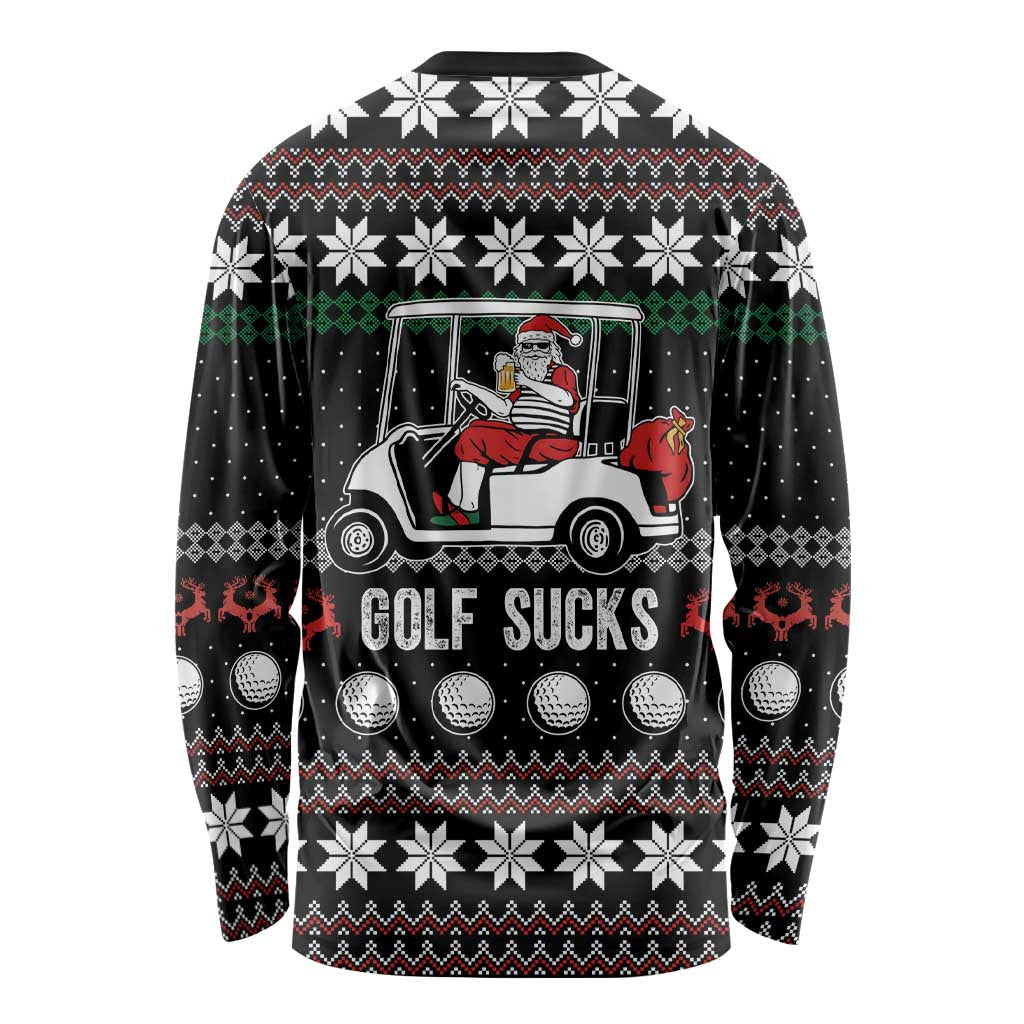 Golf Sucks Christmas Long Sleeve Shirt Xmas Holiday Patterns - Wonder Print Shop