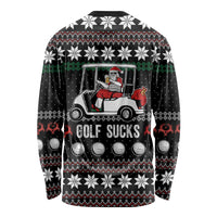 Golf Sucks Christmas Long Sleeve Shirt Xmas Holiday Patterns - Wonder Print Shop