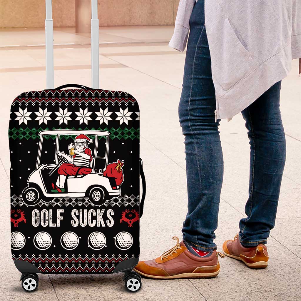Golf Sucks Christmas Luggage Cover Xmas Holiday Patterns - Wonder Print Shop