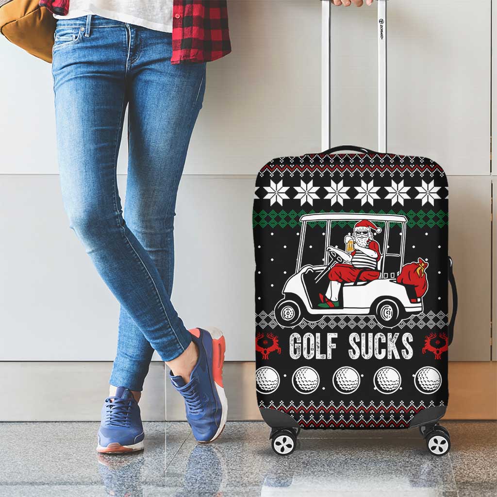 Golf Sucks Christmas Luggage Cover Xmas Holiday Patterns - Wonder Print Shop